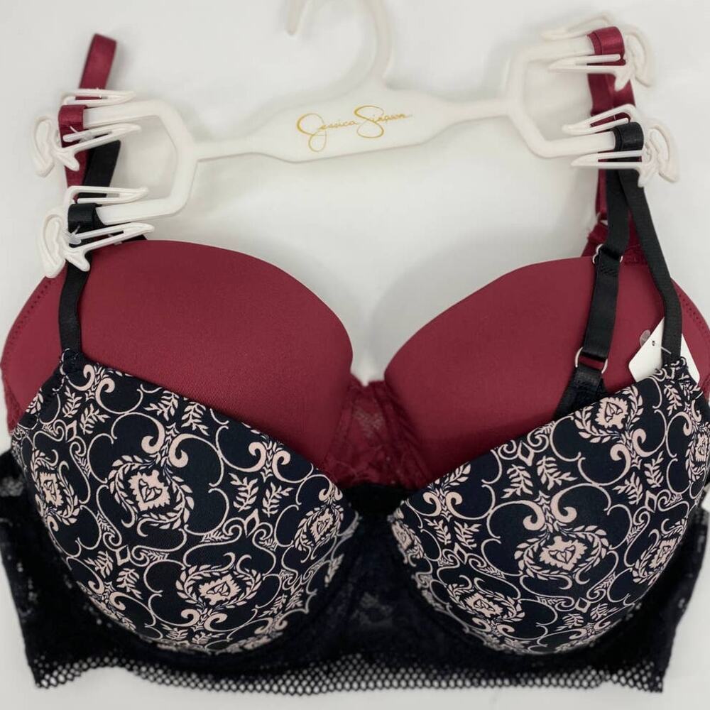 Jessica Simpson Ultra Flirty Demi Cup Underwire Bras 2 pack NEW Size 36B